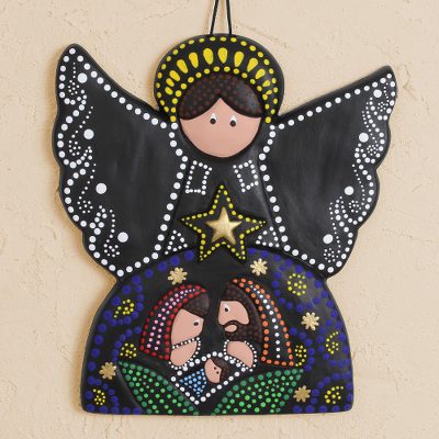 Ceramic wall art, Angelic Nativity