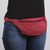 Cotton waist pack, 'Crimson Traveler' - Striped Cotton Waist Pack in Crimson Red from Mexico thumbail