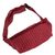 Cotton waist pack, 'Crimson Traveler' - Striped Cotton Waist Pack in Crimson Red from Mexico (image 2a) thumbail