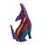 Wood alebrije figurine, 'Vibrant Coyote' - Multicolored Wood Alebrije Coyote Figurine from Mexico (image 2a) thumbail