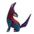 Wood alebrije figurine, 'Vibrant Coyote' - Multicolored Wood Alebrije Coyote Figurine from Mexico (image 2c) thumbail