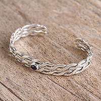 Amethyst cuff bracelet,