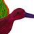 Tin wall art, 'Hummingbird Family in Fuchsia' (set of 3) - Tin Hummingbird Wall Art in Fuchsia from Mexico (Set of 3) (image 2c) thumbail