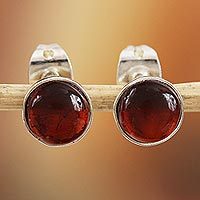 Amber stud earrings,