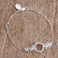 Sterling silver pendant bracelet,