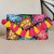 Cotton clutch, 'Vivid Flowers' - Multicolored Embroidered Floral Cotton Clutch from Mexico (image 2) thumbail