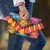 Cotton clutch, 'Vivid Flowers' - Multicolored Embroidered Floral Cotton Clutch from Mexico (image 2b) thumbail