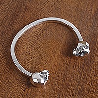 Sterling silver cuff bracelet,