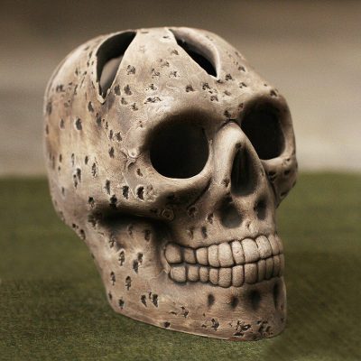 Ceramic figurine, Tzompantli Skull