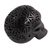 Ceramic figurine, 'Skull Tradition' - Seed Motif Barro Negro Ceramic Skull Figurine from Mexico (image 2c) thumbail