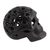 Ceramic figurine, 'Floral Cranium' - Floral Barro Negro Ceramic Skull Figurine from Mexico (image 2b) thumbail