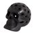 Ceramic figurine, 'Macrocosm Skull' - Circle Motif Barro Negro Ceramic Skull Figurine from Mexico (image 2a) thumbail