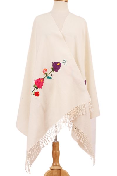 Cotton shawl, Garden Daydream
