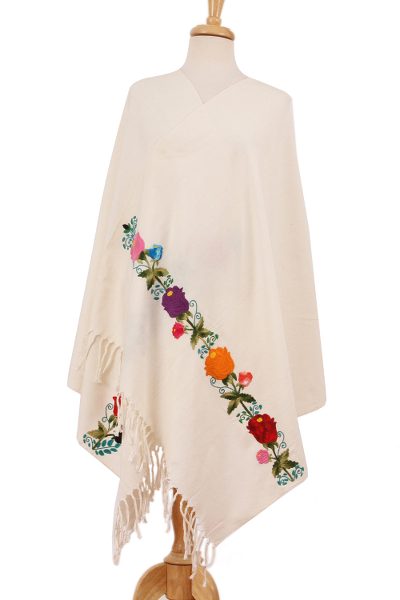 Cotton shawl, Garden Promenade