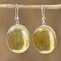 Amber dangle earrings,