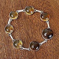 Amber link bracelet,