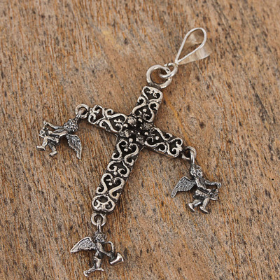 Sterling silver pendant, Musical Angels