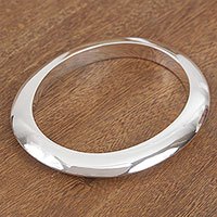 Sterling silver bangle bracelet,