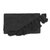 Cotton clutch, 'Dance at Midnight' - Black Handwoven Cotton Floral Motif Clutch Wallet Combo thumbail