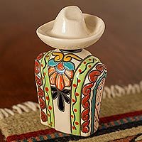 Ceramic tequila decanter,