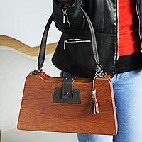 Wood handbag,