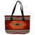 Leather accented wool tote, 'Greca Tradition' - Greca Motif Leather Accented Wool Tote from Mexico (image 2a) thumbail