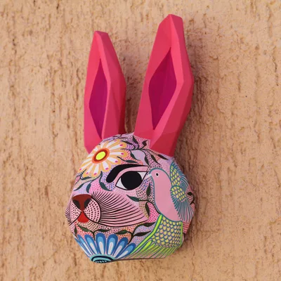 Hand-painted wall sculpture, Sweet Rabbit