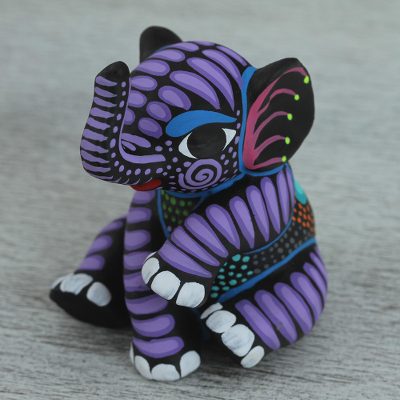 Hand-painted figurine, Cute Eco Elephant