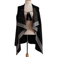 Cotton chaleco shawl,
