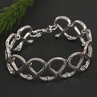 Sterling silver link bracelet,