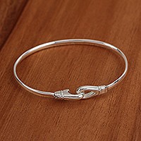 Sterling silver bangle bracelet,