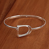 Sterling silver bangle bracelet,
