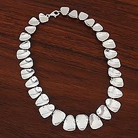 Sterling silver link necklace,