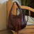 Leather shoulder bag, 'Relaxed Chic in Brown' - Handcrafted Brown Leather Hobo-Style Boho Chic Shoulder Bag (image 2) thumbail
