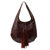Leather shoulder bag, 'Relaxed Chic in Brown' - Handcrafted Brown Leather Hobo-Style Boho Chic Shoulder Bag thumbail