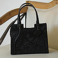 Featured review for Leather handbag, Lush Impressions in Black