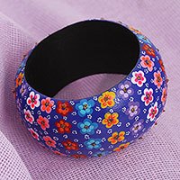 Wood bangle bracelet,