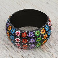 Wood bangle bracelet,