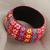 Wood bangle bracelet,
