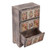 Decoupage wood jewelry chest, 'Frida Fan' - Distressed Wood Frida Kahlo Jewelry Chest from Mexico (image 2e) thumbail