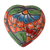Ceramic decorative box, 'Floral Heart' - Heart-Shaped Talavera-Style Ceramic Decorative Box (image 2d) thumbail