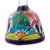 Ceramic ornaments, 'Talavera Bells' (pair) - Bell-Shaped Talavera-Style Ceramic Ornaments (Pair) (image 2b) thumbail