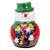 Ceramic candle holder, 'Festive Snowman' - Talavera-Style Ceramic Snowman Candle Holder from Mexico (image 2a) thumbail