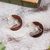 Sterling silver and wood drop earrings, 'Circular Mythology' - Modern Sterling Silver and Bocote Wood Drop Earrings thumbail