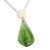 Sterling silver and glass jewelry set, 'Chromatic Beauty in Green' - Glass and Sterling Silver Jewelry Set in Green from Mexico (image 2c) thumbail