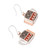 Silver and ceramic dangle earrings, 'Paquime Tradition' - Hand-Painted Cultural Silver and Ceramic Dangle Earrings (image 2b) thumbail