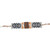 Glass beaded silver and ceramic pendant bracelet, 'Paquime Tradition' (7 inch) - Glass Beaded Silver and Ceramic Pendant Bracelet (7 Inch) (image 2a) thumbail