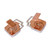 Silver and ceramic cufflinks, 'Paquime Forms' - Geometric Silver and Ceramic Cufflinks from Mexico (image 2c) thumbail