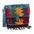 Cotton-accented leather handbag, 'Vibrant Morning in Pine Green' - Cotton Accented Leather Handbag in Pine Green from Mexico (image 2a) thumbail