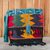 Cotton-accented leather handbag, 'Vibrant Morning in Pine Green' - Cotton Accented Leather Handbag in Pine Green from Mexico (image 2b) thumbail